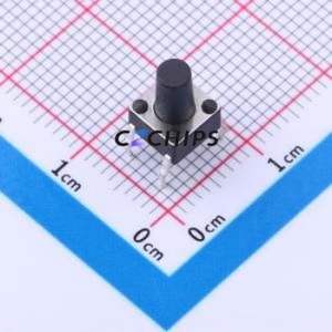 TC-1101DR-9.0H-250 Tactile Switch Through hole-4P,6x6mm Switch Single Pole Single Throw Round Button 2.5N Through Hole - Product Image 1