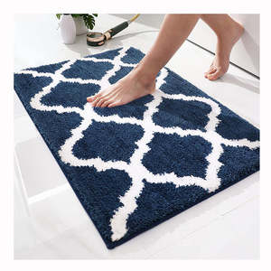 Alfombra de lujo para baño, alfombrilla de microfibra suave y absorbente, antideslizante, peluda - Product Image 1