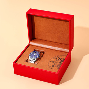 Boîte à montre grise pour homme, boîte à montre avec couvercle ciel et terre, emballage en papier rigide, vente en gros - Product Image 5