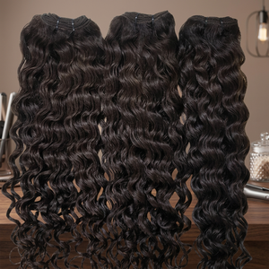 Cabello Humano Virgen Remy 100% Sin Procesar al por Mayor, Doble Trama a Máquina, Ondulado Natural, Ondulado Profundo Suelto, Cabello de Templo Indio, Todos los Colores - Product Image 3