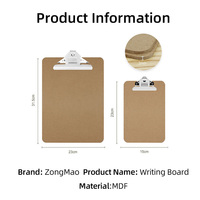 ZongMao - Tablero de Escritura Profesional Resistente a la Oxidación, de MDF, Tamaño A4, Portadocumentos, para Medicina, Enfermería, Industria, Escuela