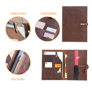 A4ผลงานหนังแท้พร้อมแผ่น11in <span class=keywords><strong>กระดาษ</strong></span>แผ่นกระดานพับฝาปิดสมุดสเก็ตช์ปกปากกาช่องเสียบปากกาเติมได้ - Product Image 6