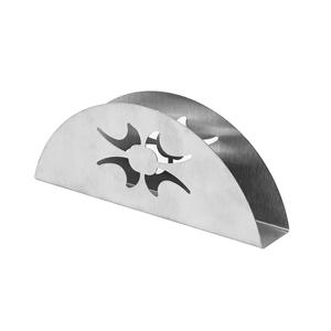 Porte-serviettes créatif en forme d'éventail en acier inoxydable, demi-cercle, accessoire de décoration de table durable pour les fêtes - Product Image 2