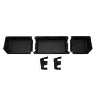 Boîte de rangement sous le siège arrière BONULI en PP noir pour Ford F150 16-23, accessoires automobiles de haute qualité détachables
