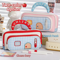 Trousse à crayons portable de grande capacité, design élégant, pour rangement de papeterie