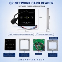 Lecteur QR réseau TCP/IP/HTTP avec prise en charge IC 13,56 MHz, SDK, API, développement secondaire et sortie relais