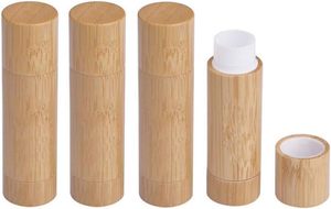 Pure Mellow Round Laser Flower Series Bamboo Wood Customizable Luxury Cute Empty Recycled Eco Friendly Lip Balm Container - Product Image 2