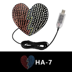 Luz <span class=keywords><strong>LED</strong></span> decorativa para ventana de coche con USB, diseño inalámbrico en forma de corazón, luz de humor para ventana trasera de tendencia con brillo rojizo para ambiente romántico - Product Image 5