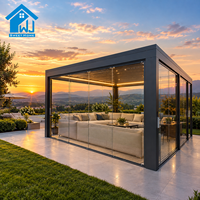 Pergola en aluminium sur mesure Sweet Home, pergola électrique imperméable pour l'extérieur, gazebo avec lames réglables pour villa de luxe, cour, patio, jardin