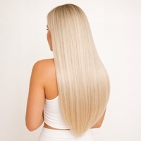 Extensions de cheveux humains Remy européens à bandes adhésives, invisibles, naturelles et lisses