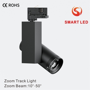 European 10-55Degree Zoom Dimmable Aluminum Track Light LED 15W Office Building Minimalist Ceiling Spot <b>Lighting</b> - Product Image 3