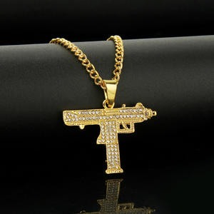 <span class=keywords><strong>Rock</strong></span> Punk placcato oro catena cubana donna uomo pieno diamante dollaro Boss regina croce cuore re leone Hip Hop collana gioielli - Product Image 6