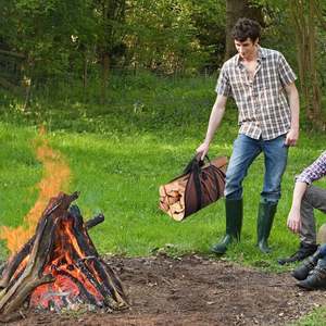 Sac fourre-tout en toile cirée robuste avec poignée porte-bûches extra longue durée, sac de transport en bois robuste, échantillon gratuit - Product Image 2