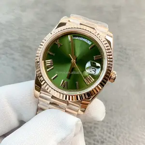 Super 3255 2836 Movement Watch 904L Stainless Steel Case Green Dial Watch Automatic Mechanical 40mm Gold Watches