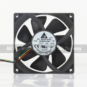 Delta 5V 24V 48V DC 12V 2.50A AC EC 9025 90X90X25MM 9CM Cojinete de bolas doble 4 cables PWM Flujo axial <span class=keywords><strong>violento</strong></span> AFB0912DH Ventilador de refrigeración - Product Image 4