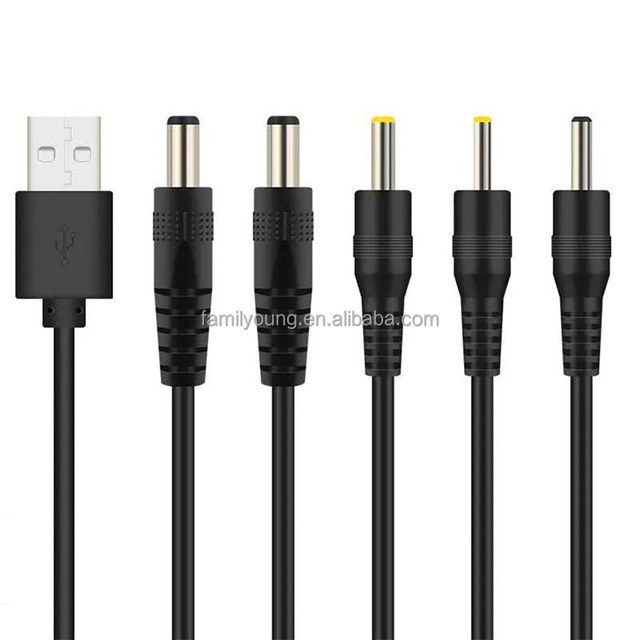 5V USB to DC Power Cable USB Type a Male to DC Male Plug Extension Cable Jack 5.5*2.5mm 5.5*2.1mm 2.5*0.7mm 3.5*1.35mm 4.0*1.7mm