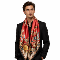 Nouveau design personnalisé, écharpe oversize 90, foulard de luxe imprimé 100% polyester, écharpe de tête en soie, châle, hijab musulman, vente en gros
