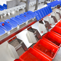 Sus304 Draaitafel Weegsorteermachine Nieuwe Staat Voor Vis Noten Fruit Groente Sortering Gewicht Plc Core