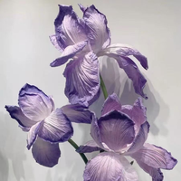 T-FT042 Op maat gemaakte papieren kunst Iris gigantische bloem voor bruiloft, huisdecoratie, winkelpresentatie, feestdagen, evenementen en feestdecoratie