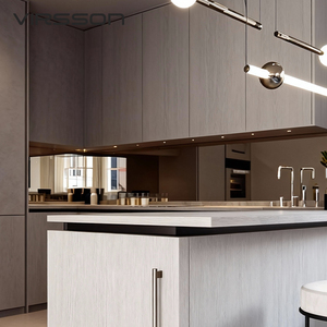 Meubles de <span class=keywords><strong>cuisine</strong></span> modulaires modernes en mélamine en U, petits, avec plan de travail en marbre et panier de rangement, pour usage commercial - Product Image 3