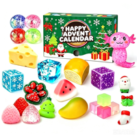 Calendrier de l'Avent Édition Spatiale de Noël avec 24 Jouets Squishy Fidget et Cadeaux Mystères en Forme de Dumpling pour Enfants et Soulagement du Stress des Fêtes