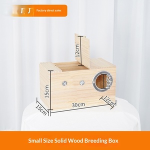 Caja de Nido para Periquitos Hecha a Mano, Casa para Pájaros, Caja de Cría de Madera Natural para Agapornis y Parrotlets, Caja de Reproducción - Product Image 6