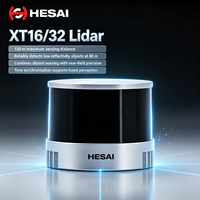 Capteur LiDAR Hesai Pandar XT16 XT32 16/32 canaux, portée 120 m, 360° °   LiDAR rotatif pour la cartographie par drone, la robotique, les AGV, scanner laser