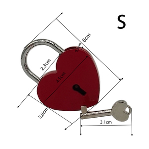 Lucchetti in Lega di Zinco con Chiavi, Serrature per Porte, Lucchetti a <span class=keywords><strong>Cuore</strong></span> in Metallo all'Ingrosso per San Valentino e Luoghi Panoramici - Product Image 2