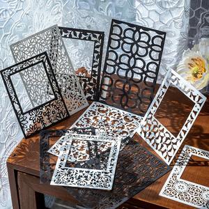 20 Fogli/Confezione Carta Decorativa <span class=keywords><strong>Serie</strong></span> Postino, Carta Base Traforata per Decorazione Bordi Quaderni Fai-da-Te, 6 Modelli - Product Image 2