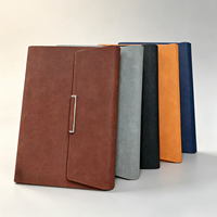 Carnet en cuir PU A5 en gros avec fermeture magnétique, journal d'affaires ligné avec logo personnalisé