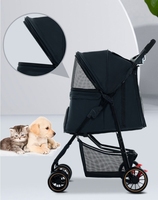 Pet Trolley Jogging Poussette Pet Poussettes pour Petits Chiens Moyens Chat Pli Voyage Pet Gear Poussette Voiture Chien