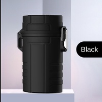 Briquet à fil de tungstène rechargeable par USB JIAXIN JX-345, grande capacité, étanche, silencieux, portable, étui carré à fermeture éclair