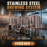 Projet clé en main de brasserie commerciale de 1000L - Système de brassage de bière artisanale avec automatisation CE et PLC pour la création de micro-brasseries
