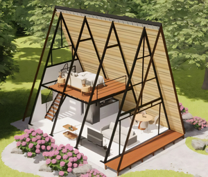 Villa Moderna de Lujo con Estructura en A: Casa Triangular Pequeña, Aislada, Modular y Prefabricada para Apartamentos o Cabañas Prefabricadas - Product Image 5