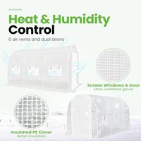 Pro-Level 10X6,6X6,6 фута белая пешеходная теплица 18 кольев 4 веревки садовая теплица для выращивания овощей и цветов