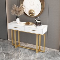 Console d'entrée en marbre nordique, design moderne et luxueux, minimaliste, en fer forgé, design étroit, pour appartement, hôtel, hall, meubles de maison
