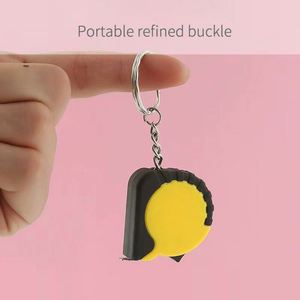 Mètre Ruban Promotionnel Portable Mini en Acier de 1M avec Revêtement en Caoutchouc et Logo Personnalisé pour Porte-clés - Product Image 5