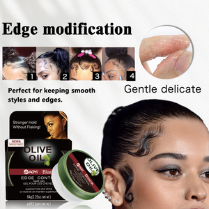 Cire capillaire noire à l'huile d'olive très vendue pour femmes, <span class=keywords><strong>coiffure</strong></span> naturelle, contrôle des bords, <span class=keywords><strong>gel</strong></span> à la cire capillaire - Product Image 4
