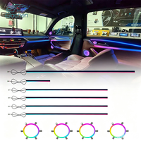 Kit d'éclairage d'ambiance universel pour intérieur de voiture 12V, 64 couleurs, symphonie dynamique, bande LED K4 RGB pour 98% des véhicules, 18 en 1/10 en 1/6 en 1