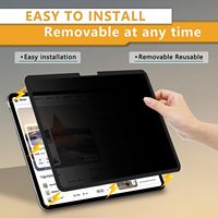 Protection d'écran anti-espion 2 voies pour iPad Air 13 pouces 2024, film protecteur anti-reflet amovible avec adhésif sur les bords, vente chaude