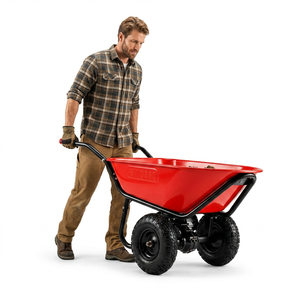 รถเข็นล้อคู่พลาสติกสีแดง Tayo Heavy Duty รุ่น EWD260 รับประกัน 6 เดือน สำหรับใช้งานในสวน - Product Image 1