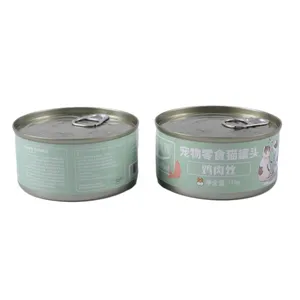 Wholesale Safety Portable High Nutrition Chicken Cod Salmon Tuna Flavor Flavors Canned Cat Food