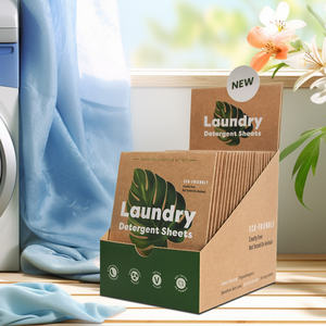 Ecologisch afbreekbare, zero-waste wasmiddelvellen met frisse linnengeur, eco-strips, duurzame reinigingsvellen - Product Image 5