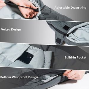Adult Mummy Sleeping <b>Bag</b> Portable Windproof Waterproof Nylon Fabric All Seasons Outdoor Camping Backpacking Customizable - Product Image 3