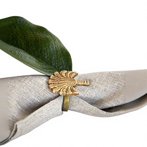 Anillos de servilleta decorativos modernos de aluminio para banquetes de boda, cenas en casa, accesorios de mesa para fiestas - Product Image 1