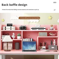Bureau d'ordinateur moderne à hauteur réglable avec étagère intégrée pour le salon, le bureau d'étude à domicile