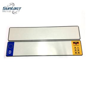 28x20cm de estilo europeo blanco reflectante negro metal de aluminio del coche licencia número de placas - Product Image 3