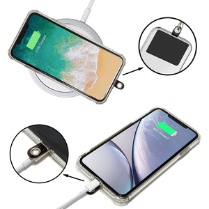 Clip de lien de corde suspendu de téléphone portable Ultra robuste en PVC Transparent avec pièce de fixation de Patch d'évent en métal Patch Anti-<span class=keywords><strong>perte</strong></span> - Product Image 5