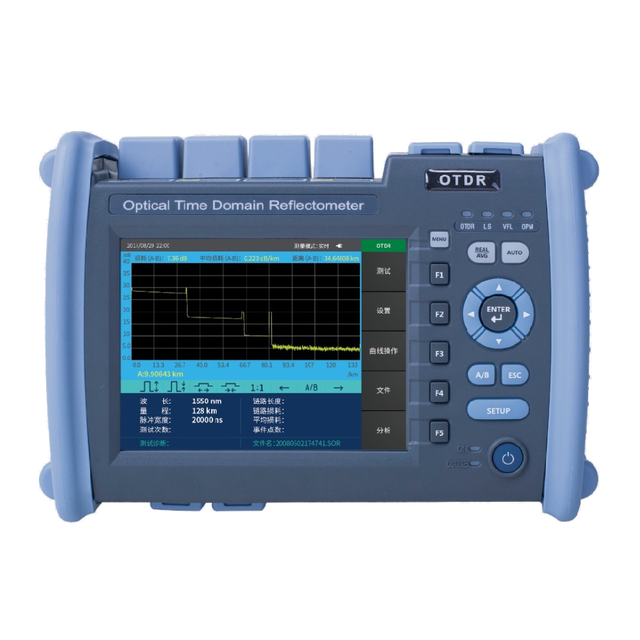 OTDR Testing Mini Optical Time Domain Reflectometer Multifunction Integrated VFL 5MW Touch Screen for FTTH Fiber Optic Testing