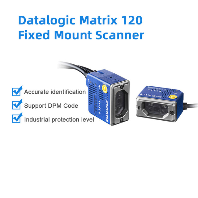Datalogic MATRIX 120 Fixed Barcode Scanner Image-based Industrial QR Code Reader 1-Year Warranty Blue China Origin Used Express